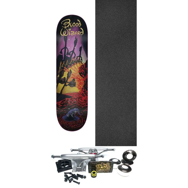 Blood Wizard Skateboards Scorcerer's Demise Skateboard Deck - 8.5" x 32.37" - Complete Skateboard Bundle